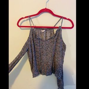 Long sleeve off the shoulder top